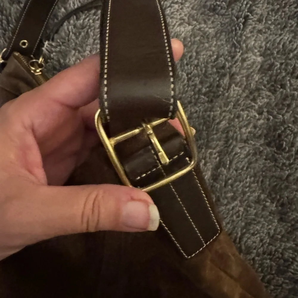 COACH Vintage Legacy Suede Hobo Bag